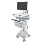 Ergotron SV44-1362-1 StyleView Cart with LCD Pivot, LiFe Powered, 6 Drawers, US, CAN