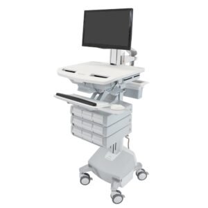 Ergotron SV44-1392-3 StyleView Cart with LCD Pivot, LiFe Powered, 9 Drawers, UK, IRL, HKG, MYS, SAU-UK