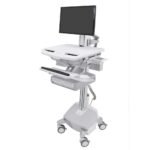 Ergotron SV44-13A2-3 StyleView Cart with LCD Pivot, LiFe Powered, Double Drawer, UK, IRL, HKG, MYS, SNG, SAU-UK
