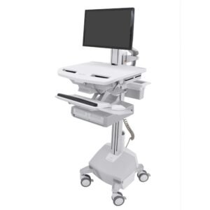 Ergotron SV44-13A2-3 StyleView Cart with LCD Pivot, LiFe Powered, Double Drawer, UK, IRL, HKG, MYS, SNG, SAU-UK