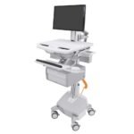 Ergotron SV44-13C2-4 StyleView Cart with LCD Pivot, LiFe Powered, Tall Double Drawer, AUS, NZL