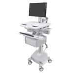 Ergotron SV44-13C2-3 StyleView Cart with LCD Pivot, LiFe Powered, Tall Double Drawer, UK, IRL, HKG, MYS, SNG, SAU-UK
