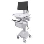 Ergotron SV44-13C2-5 StyleView Cart with LCD Pivot, LiFe Powered, Tall Double Drawer, CHN