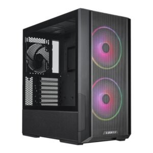 LIAN LI LANCOOL 216RW BLACK RGB BLACK ATX CASE Mid Tower Computer Case ,2x 16 cm ARGB Fans Included