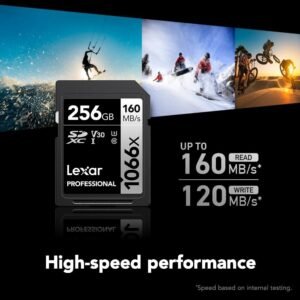 LEXAR LEXAR-LSD1066256G-BN LEXAR 256GB - Lexar Professional 1066x SDXC UHS-I Card SILVER Series