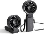 JISULIFE LIFE7-3600-BLACK JISULIFE Handheld Fan Powerful Portable Fan with LED Display