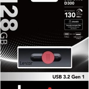 LEXAR LJDD300128G-BNBNG Lexar 128GB JumpDrive Dual Drive D300 USB 3.2 Gen 1 Type-C 2in1 Flash Drive