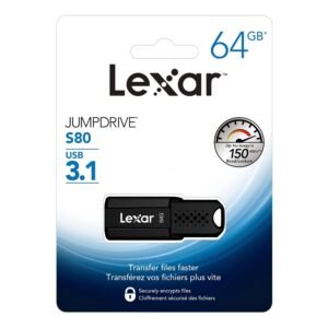 LEXAR LJDS080064G-BNBNG Lexar JumpDrive S80 USB 3.1 Flash Drive - 64GB