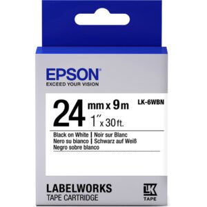 EPSON LK-6WBN Epson Label Cartridge Standard LK-6WBN Black/White