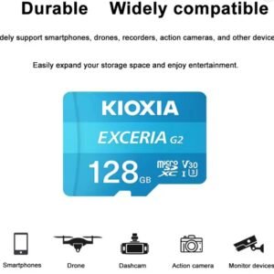 KIOXIA LMEX2L128GG4 KIOXIA EXCERIA CL10 UHS-I U3 V30 4K A1 R100/W50 w/o adapter (G2)