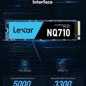 LEXAR LNQ710X001T-RNNNG LEXAR NQ710 1TB Gen4 NVME SSD (5000MB/s)