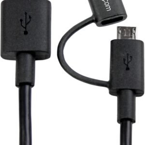 STARTECH LTUB1MBK Startech 1m Lightning or Micro USB to USB Cable - Black