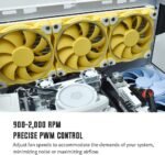 ID-COOLING LZD-ZF-12025-LY ID-Cooling ZF12025 YELLOW PWM FAN