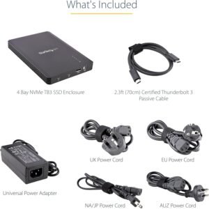 STARTECH M2E4BTB3 Startech 4 Bay NVMe TB3 SSD Enclosure