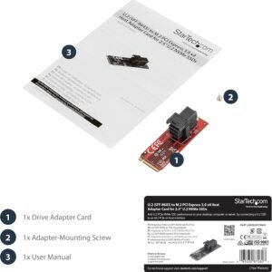 STARTECH M2E4SFF8643 Startech U.2 to M.2 Adapter for U.2 NVMe SSD