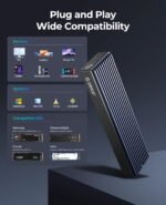 ORICO M2PF-C3-BK-EP Orico M.2 NGFF SSD Enclosure 1) Material: Aluminum Alloy+ABS 2) Color: Black 3) Output Interface: US