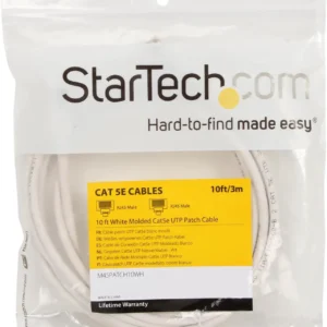 STARTECH M45PATCH10WH Startech 10 FT MOLDED CAT5 RJ45 PATCH CABLE-WHITE