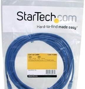 STARTECH M45PATCH15BL Startech 15ft Blue Molded Cat5e UTP Patch Cable