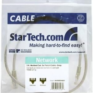 STARTECH M45PATCH3GR Startech 3ft Gray Molded Cat5e UTP Patch Cable