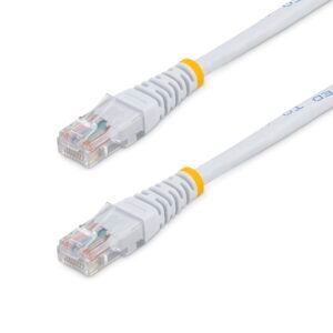 STARTECH M45PATCH3WH Startech 3 FT MOLDED CAT 5 RJ45 PATCH CABLE-WHITE