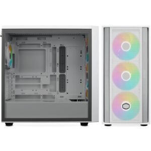 COOLER MASTER MB600-WGNN-S00 Cooler Master MasterBox 600 ARGB Mid Tower Cabinet White