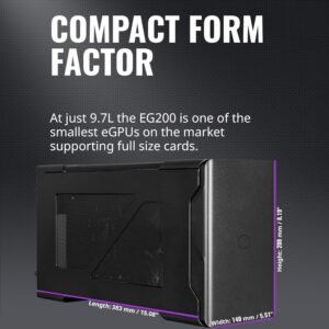 COOLER MASTER MCM-EG200-KNNA55-S00 Cooler Master MasterCase EG200 Thunderbolt? 3 External Graphics Card (EGPU) Enclosure with Hard Drive Dock, Laptop Stand and USB hub