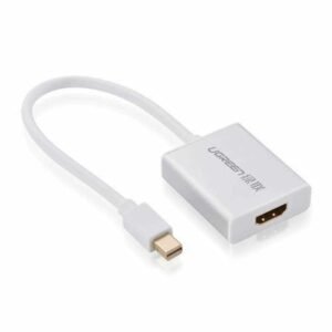 UGREEN MD110-10401 Ugreen Mini dp male to HDMI female converter cable---Aluminum case, 1.1V, White