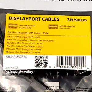 STARTECH MDISPLPORT3 Startech 3 ft Mini DisplayPort Cable - M/M