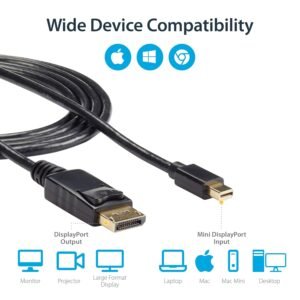 STARTECH MDP2DPMM1M Startech 1 m Mini DisplayPort to DisplayPort Adapter Cable - M/M
