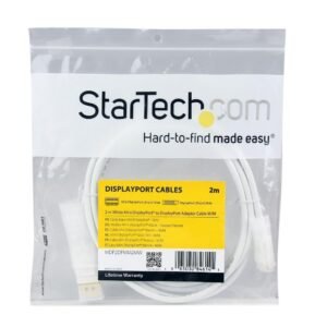 STARTECH MDP2DPMM2MW Startech 2m 6 ft White Mini DP to DP 1.2 - DisplayPort 4k