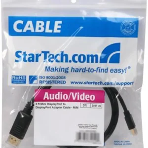 STARTECH MDP2DPMM3 Startech 3 ft Mini DisplayPort to DisplayPort Cable - M/M