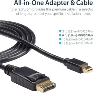 STARTECH MDP2DPMM3M Startech 3m Mini DisplayPort / DisplayPort 1.2 Cable 4kx2k