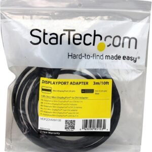 STARTECH MDP2DVIMM10B Startech Black 10 ft. Mini DisplayPort to DVI cable