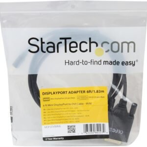 STARTECH MDP2DVIMM6 Startech 6FT MiniDisplayPort to DVI M/M Cable