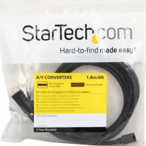 STARTECH MDP2DVIMM6BS Startech Mini DisplayPort to DVI - 6ft - Active - Black
