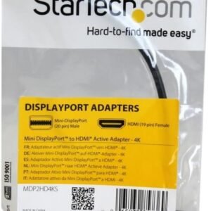 STARTECH MDP2HD4KS Startech mDP1.2 to HDMI 1.4 (Active) - Black