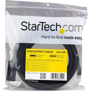 STARTECH MDP2HDMM5MB Startech 5 m Mini DisplayPort to HDMI Cable - 4K 30Hz