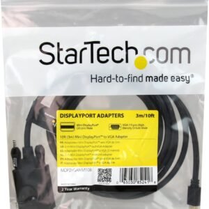 STARTECH MDP2VGAMM10B Startech Mini DisplayPort to VGA - 10ft - Active - Black