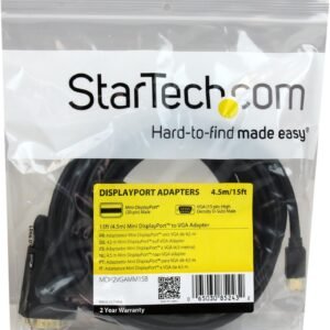 STARTECH MDP2VGAMM15B Startech Mini DisplayPort to VGA - 15ft - Active - Black