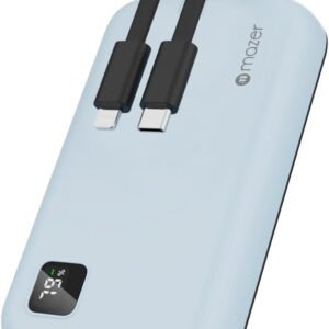 MAZER M-EGLINK10.0TRIO-PB Mazer PowerCharge Link 10kmAh Portable Power Bank (Pacific Blue)