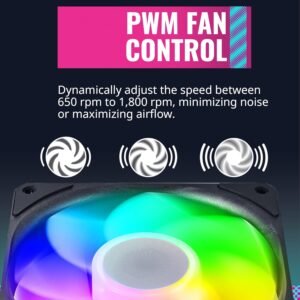 COOLER MASTER MFX-B2DN-18NPA-R1 COOLER MASTER SICKLEFLOW 120 PWM ARGB FAN (2Y)
