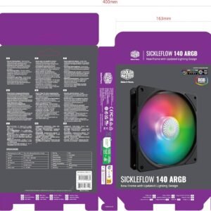 COOLER MASTER MFX-B4DN-14NPA-R1 CoolerMaster SickleFlow 140 ARGB PC Case Fan 140mm FN1484