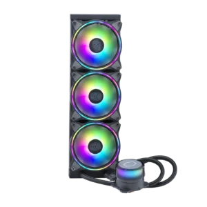 COOLER MASTER MLX-D36M-A18P2-R1 Cooler Master MasterLiquid ML360 Illusion Close-Loop AIO CPU Liquid Cooler, Translucent Dome, 3rd Gen Dual Chamber Pump, 240 Radiator, Dual MF120 Halo for AMD Ryzen/Intel 1200/1151