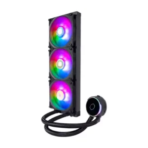 COOLER MASTER MLY-D36M-A23PZ-R1 Cooler Master MasterLiquid PL360 Flux Series?360mm AIO CPU Liquid Cooler, 0 RPM, Dual Chamber Pump, Enlarged Copper Base, ARGB PL-Flux Fans for AMD Ryzen/Intel 1700/1200/115X, Black, 360mm Radiator