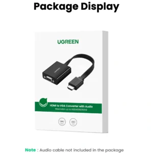 UGREEN MM103-40248 Ugreen HDMI Male To VGA Female + Audio + Micro USB converter - Flat Design