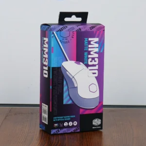 COOLER MASTER MM-310-KKOL1 Cooler Master MM310 Gaming Mouse White with Adjustable 12,000 DPI Optical Sensor, Ultraweave Cable, PTFE Feet and MasterPlus+ Software