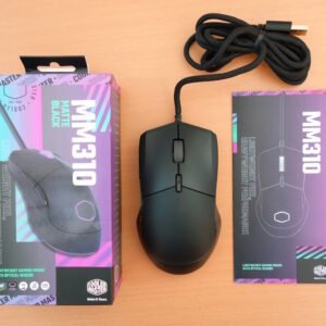 COOLER MASTER MM-310-WWOL1 Cooler Master MM310 Gaming Mouse Black with Adjustable 12,000 DPI Optical Sensor, Ultraweave Cable, PTFE Feet and MasterPlus+ Software