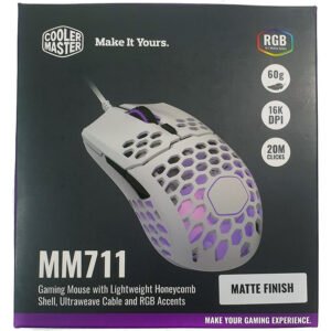 COOLER MASTER MM-711-WWOL2 COOLER MASTER MASTERMOUSE MM711 RGB GAMING MOUSE - G.WHITE