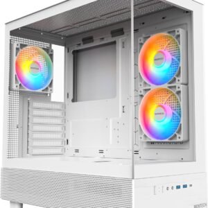 MONTECH MNT-XR-WHITE MONTECH XR, ATX Mid-Tower PC Gaming Case, 3 x 120mm ARGB PWM Fans
