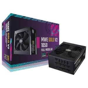 COOLER MASTER MPE-A501-AFCAG-UK Cooler Master MWE Gold 1050 V2 Fully Modular, 1050W, 80+ Gold Efficiency, Quiet 140mm FDB Fan, 2 EPS Connectors, High Temperature Resilience, 10 Year Warranty